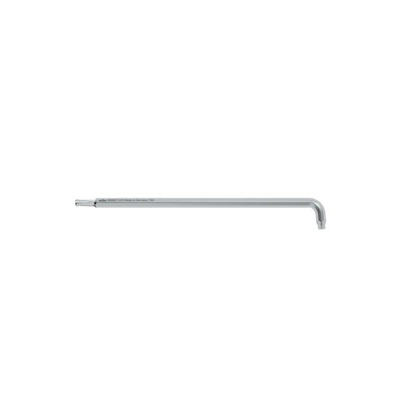 Wiha Stiftschlüssel TORX® Kugelkopf  mit kurzem Schenkel, titansilber  (40967) T6 x 80 mm, 6,9 mm
