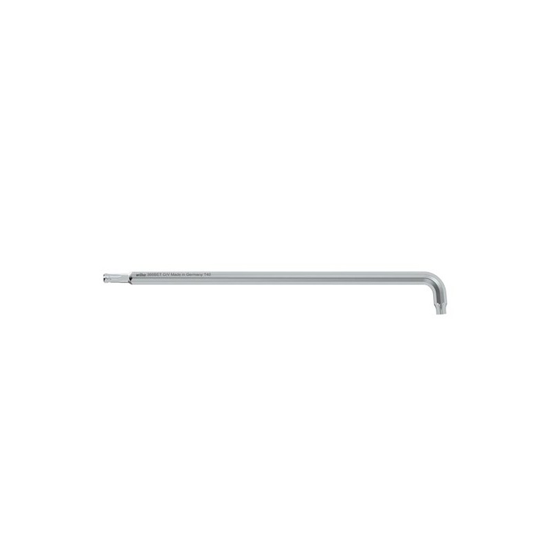 Wiha Stiftschlüssel TORX® Kugelkopf  mit kurzem Schenkel, titansilber  (40968) T7 x 89 mm, 8,9 mm