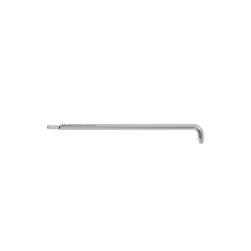 Wiha Stiftschlüssel TORX® Kugelkopf  mit kurzem Schenkel, titansilber  (40970) T9 x 111 mm, 11,8 mm