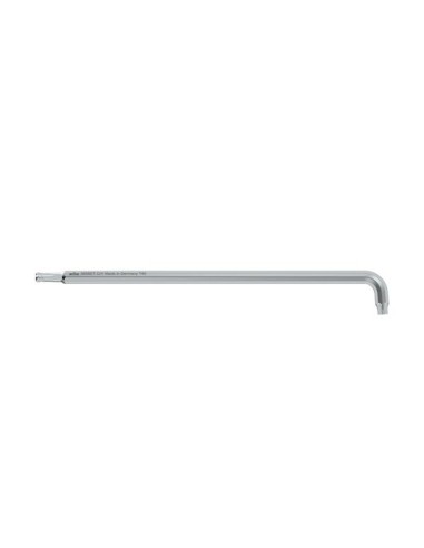 Wiha Clé mâle TORX® à tête sphérique avec jambe courte, argent titane  (40972) T15 x 136 mm, 12,5 mm