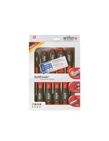 Wiha Schraubendreher Set SoftFinish® gemischt...