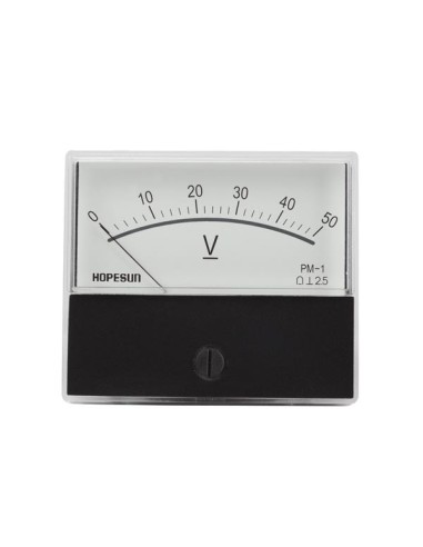 VOLTMETRE ANALOGIQUE DE TABLEAU 50V CC / 70 x 60mm