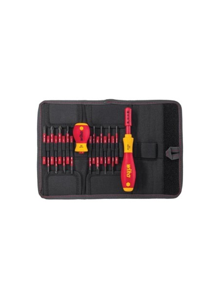 Wiha Screwdriver and bit set slimVario® screwdriver assorted 18-pcs. in bag (41231)