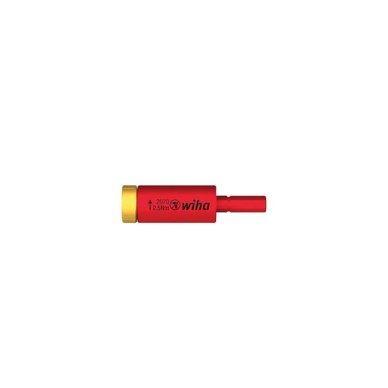 Wiha Adaptador de par de apriete easyTorque electric para slimBits y soporte slimVario® en blíster (41341) 0,8 Nm