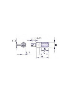 SPINDLE 19mm / 6mm (BLACK) 2