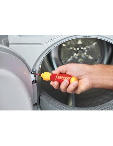 Wiha E-schroevendraaier  set 1  speedE® sleufkop, Phillips, PlusMin/Pozidriv  10-delig  in L-Boxx Mini met slimBits, accu's en o