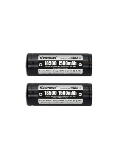 Wiha 18500 Li-Ion spare batteries 2 units in box (41914)