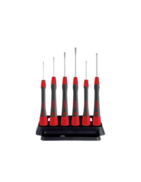 Wiha Jeu de tournevis de précision PicoFinish® Fente, Phillips 6 pcs avec étui (42990)