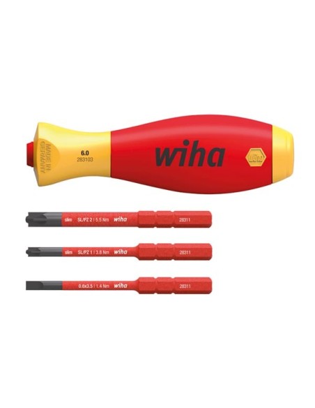 WIHA - SCREWDRIVER WITH BIT HOLDER SET SOFTFINISH® SLIMVARIO® ELECTRIC
