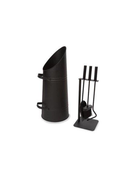 SET OF PELLET CAN - LARGE MODEL + FIREPLACE SET - 3 TOOLS