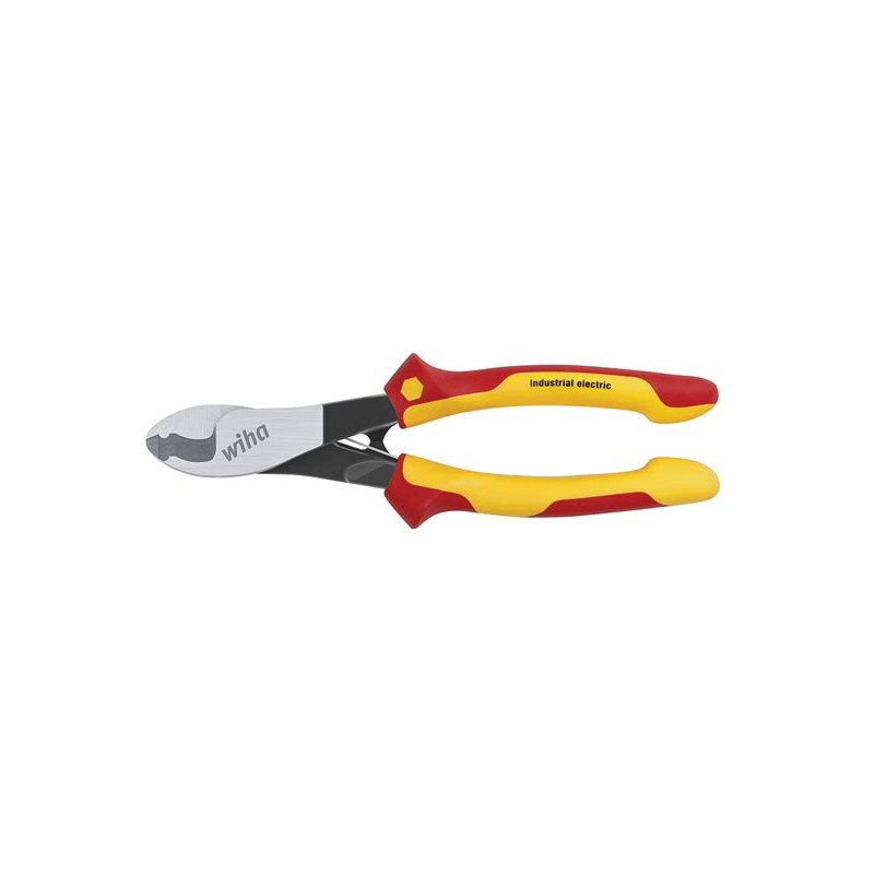 Wiha Industrial Electric Cable Cutter with Switchable Opening Spring in Blister Pack (43665) 180 mm