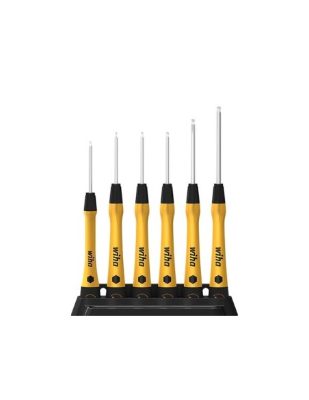 WIHA - FINE SCREWDRIVER SET PICOFINISH® ESD TORX® 6pcs WITH HOLDER