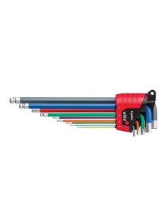 WIHA - L-KEY SET IN ERGOSTAR HOLDER - HEXAGONAL BALL END,...