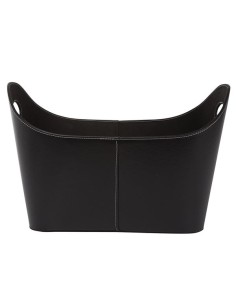 HOUTMAND - ZWART LEDERASPECT - 56 x 43 x 35 cm 2