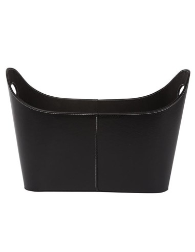 PANIER À BÛCHES - ASPECT CUIR NOIR - 56 x 43 x...