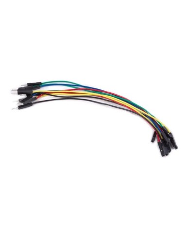 SET OF AWG BREADBOARD JUMPER WIRES - ONE PIN MALE TO FEMALE - 5.9" (15 cm) - 10 pcs