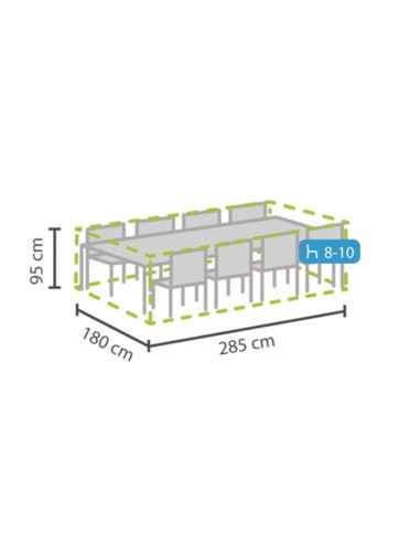 Outdoor cover for rectangular garden set - XL