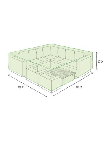 Housse d'extérieur pour salon de jardin - 250 cm