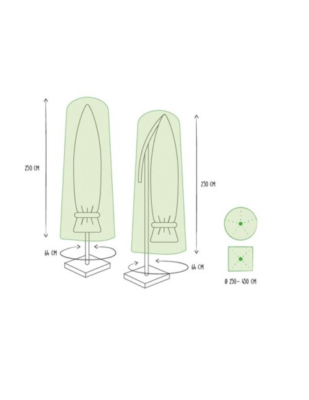 Outdoor cover for parasol up to Ø 450 cm