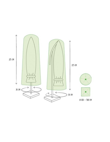 Outdoor cover for parasol XL