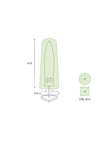 Outdoor cover for parasol up to 3 m