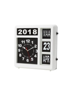 WALL FLIP CLOCK WITH CALENDAR - 31 x 31 cm - DUTCH VERSION 2