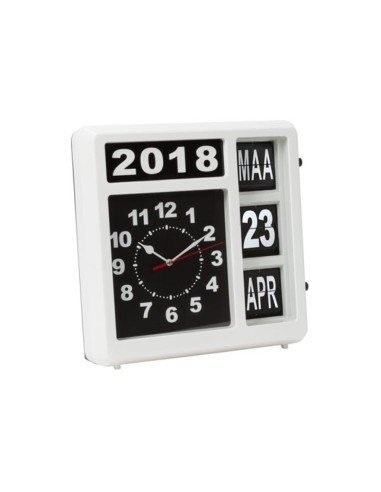 WALL FLIP CLOCK WITH CALENDAR - 31 x 31 cm -...