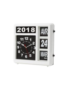 WANDKLOK MET FLIPOVER KALENDER - 31 x 31 cm - FRANS 2