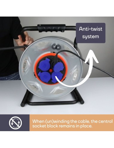 PROFESSIONAL NEOPRENE CABLE REEL WITH...