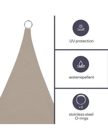 SHADE SAIL - TRIANGLE - 5 x 5 x 5 m - COLOUR:...