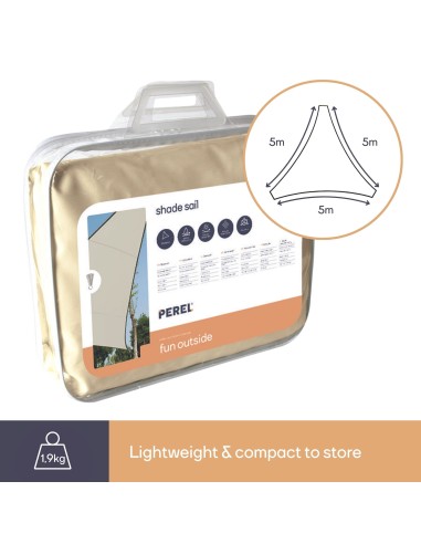 VOILE SOLAIRE - TRIANGLE - 5 x 5 x 5 m -...