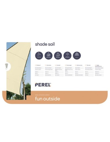 SONNENSEGEL - DREIECKIG - 5 x 5 x 5 m - FARBE:...