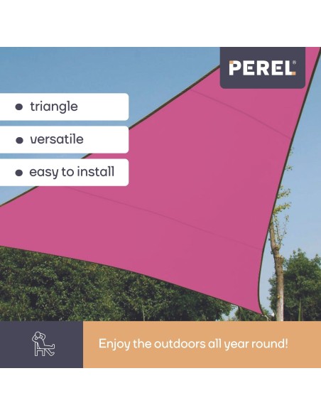 VOILE SOLAIRE - TRIANGLE - 5 x 5 x 5 m - COULEUR: FUCHSIA
