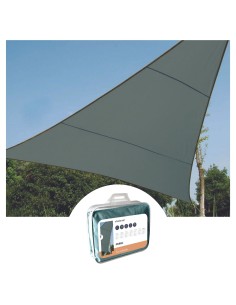 ZONNEZEIL - DRIEHOEK - 5 x 5 x 5 m - KLEUR: GROENGRIJS