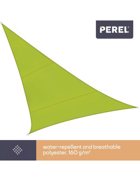 VOILE SOLAIRE - TRIANGLE - 5 x 5 x 5 m - COULEUR: VERT LIME