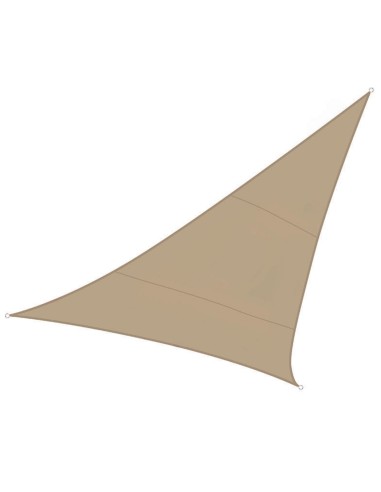 WATER-PERMEABLE SHADE SAIL - TRIANGLE - 5 x 5 x 5 m - COLOUR: CHAMPAGNE