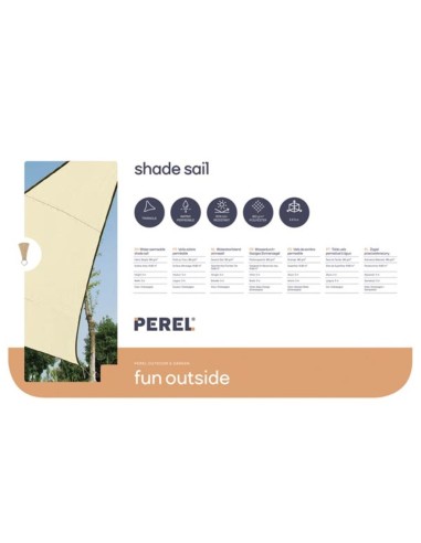 WATER-PERMEABLE SHADE SAIL - TRIANGLE - 5 x 5 x...