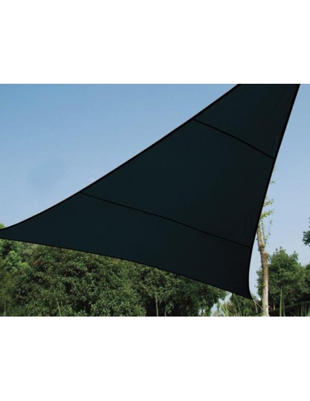 WATER-PERMEABLE SHADE SAIL - TRIANGLE - 5 x 5 x 5 m - COLOUR: CHARCOAL
