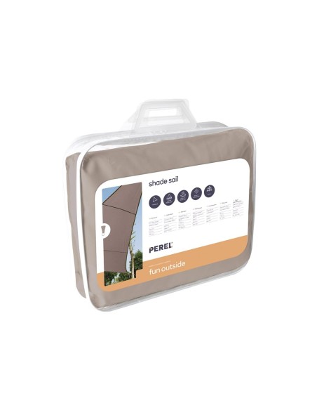 SONNENSEGEL - DREIECKIG - 5 x 5 x 5 m - FARBE: TAUPE
