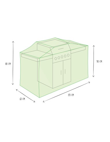 Buitenhoes voor Barbecue 135 cm