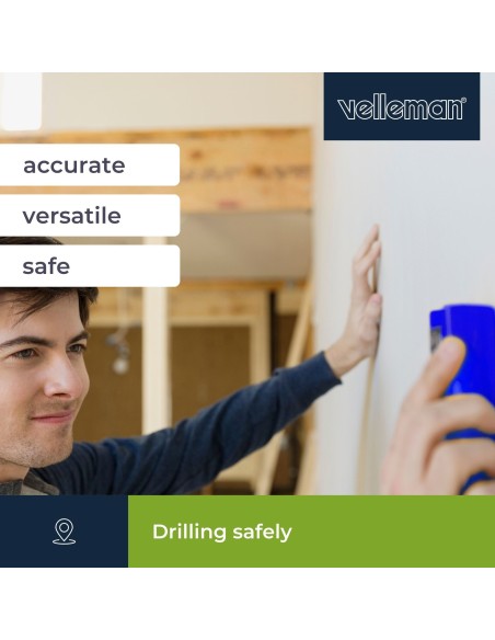 Detektor geeignet für Holz, eisenhaltige Metalle und stromführende Leitungen