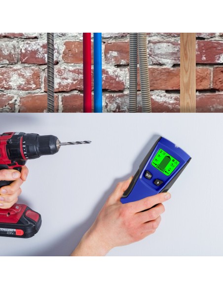 Detector geschikt voor hout, ferrometaal en AC stroomdraad