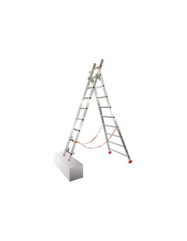 Combination ladder, aluminium, type ATLANTA, length: 2m, 2 x 7 steps