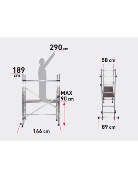 Aluminium steiger P6