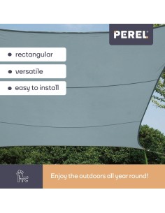 VOILE SOLAIRE - RECTANGULAIRE - 2 x 3 m - COULEUR : GRIS... 2