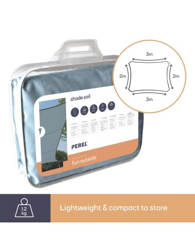 SHADE SAIL - RECTANGULAR - 2 x 3 m - COLOUR:...