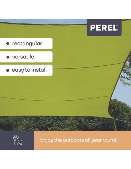 SHADE SAIL - RECTANGULAR - 2 x 3 m - COLOUR: LIME GREEN