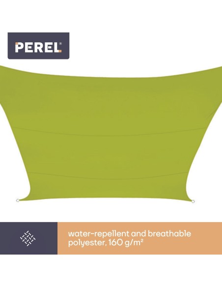 VOILE SOLAIRE - RECTANGULAIRE - 2 x 3 m - COULEUR: VERT LIME