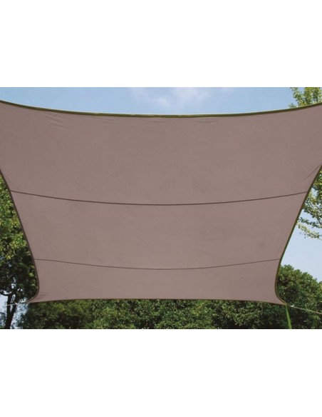 VOILE SOLAIRE - RECTANGULAIRE - 2 x 3 m - COULEUR: GRIS TAUPE