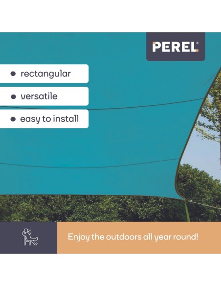 SHADE SAIL - RECTANGULAR - 4 x 3 m - COLOUR: SKY BLUE